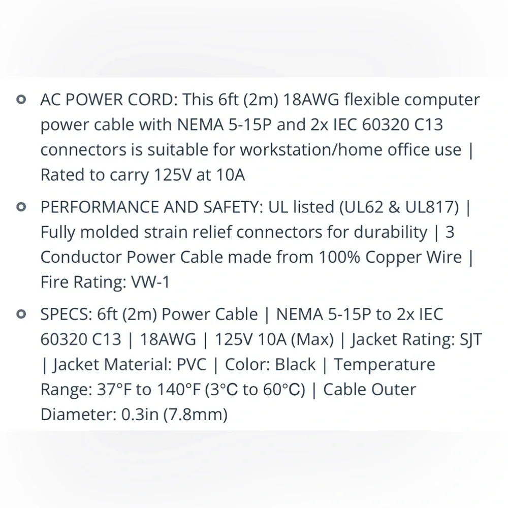 6 ft Y Computer Cables StarTech.com